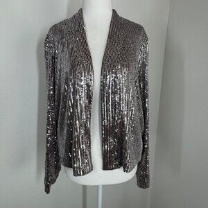 Mare Mare x Anthropologie Sequin Jacket Open Front Size M Elegant